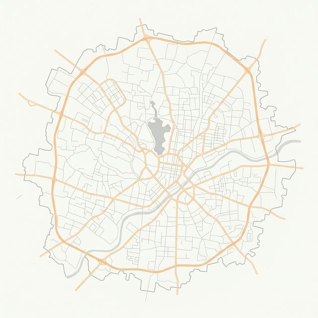 Hyderabad Stylized Map